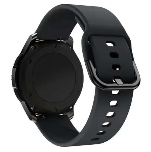 Fusion Accessories TYS viedpulksteņa siksniņa priekš Samsung Galaxy Watch 46 mm / Gear S3 | silikons | melna