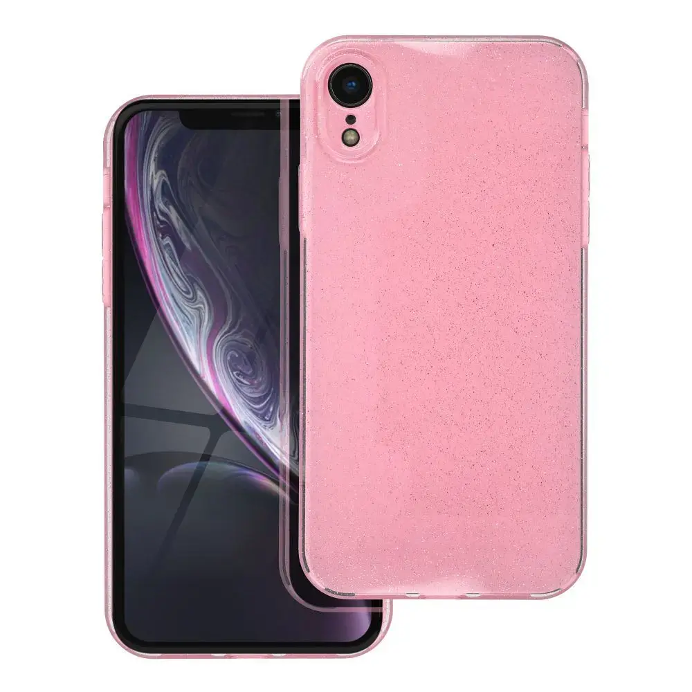 Clear 2 mm Blink maciņš telefonam iPhone XR rozā