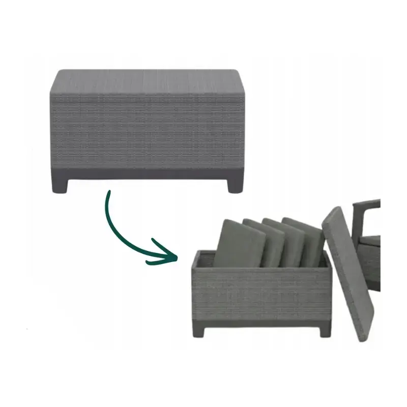 Dārza galdiņš/uzglabāšanas kaste Scandi Storage Table pelēks