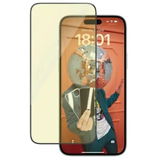 PanzerGlass Ultra-Wide Fit grūdintas stiklas telefonui iPhone 15 Plus 6.7" apsaugantis nuo atspindžių ir mėlynos šviesos, su Easy Aligner komplekte 2815