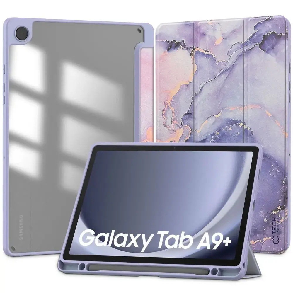 Tech-Protect SC Pen Hybrid case for Samsung Galaxy Tab A9+ 11" X210 | X215 | X216 - purple marble