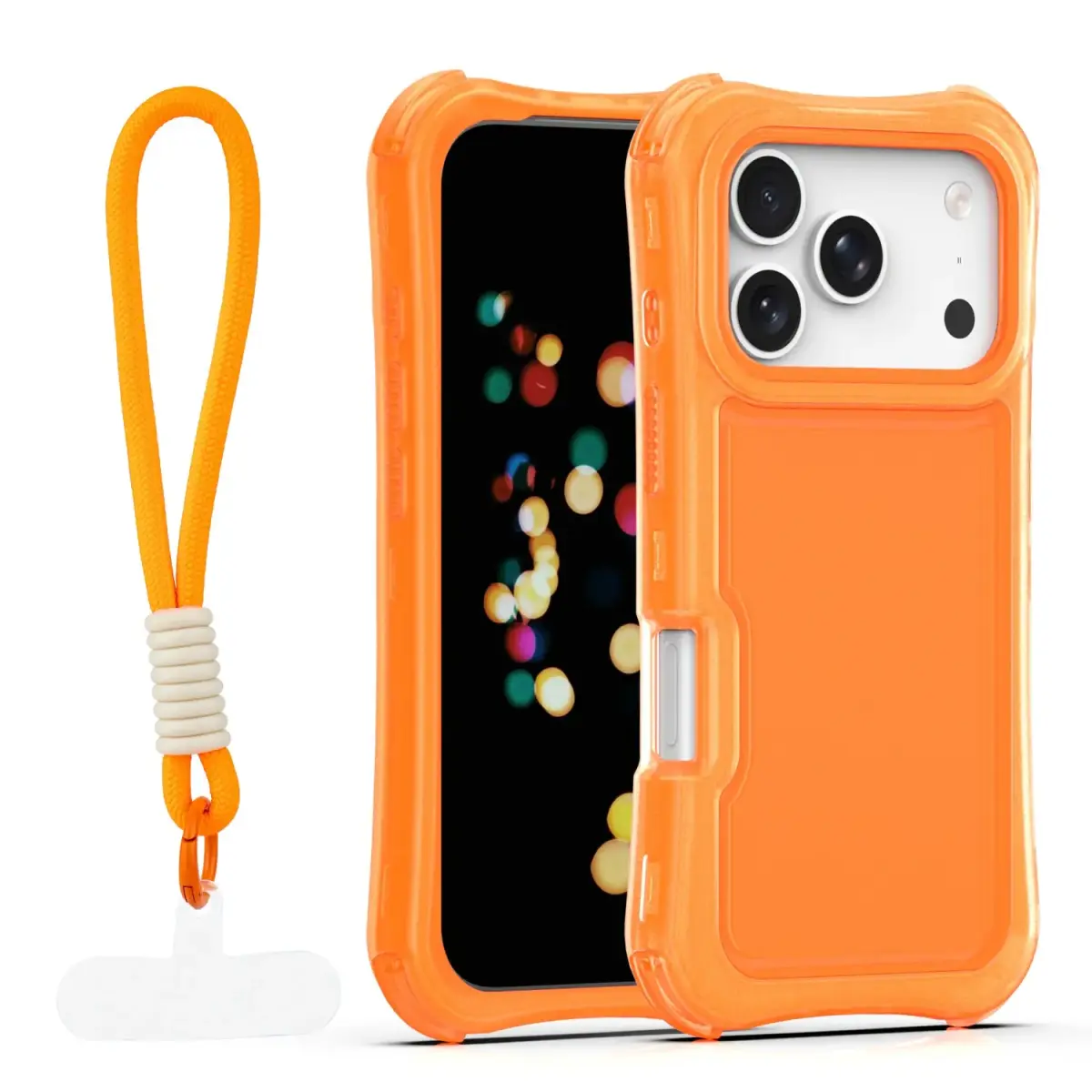 Safepop maciņš ar siksniņu telefonam iPhone 17 Pro Max oranžs