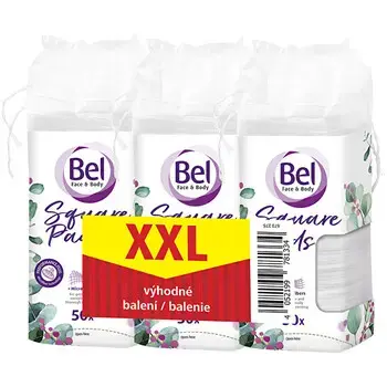 Bel Bel Face & Body Cosmetic ( 3 x 50 ks ) - Sada čtvercových odličovacích tamponů