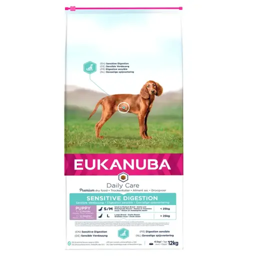 Сухой корм для щенков - Eukanuba Puppy ALL Sensitive Digestion, 12 кг