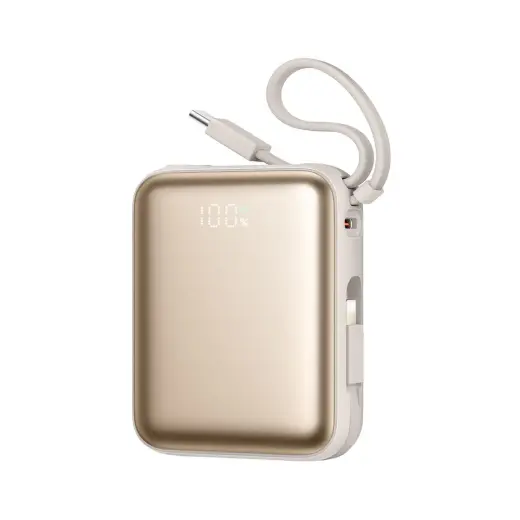 Joyroom JR-PBF27 išorinė baterija (powerbank) | 10 000 mAh | 22.5W | USB-C, Lightning | auksinis