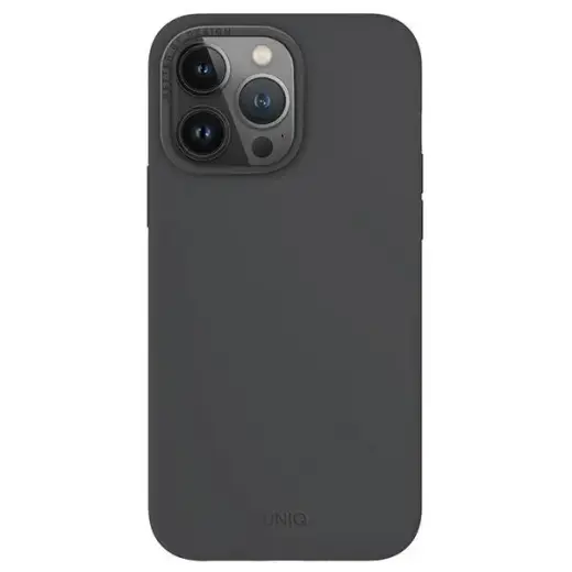 UNIQ etui Lino Hue iPhone 15 Pro Max 6.7" Magclick Charging szary|charcoal grey