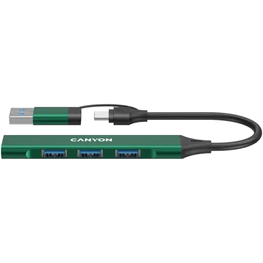 CANYON hub DS-02 4in1 USB-A/C Green