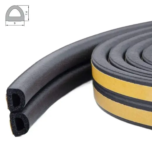 Sealing rubber double D profile black (2x50m) m