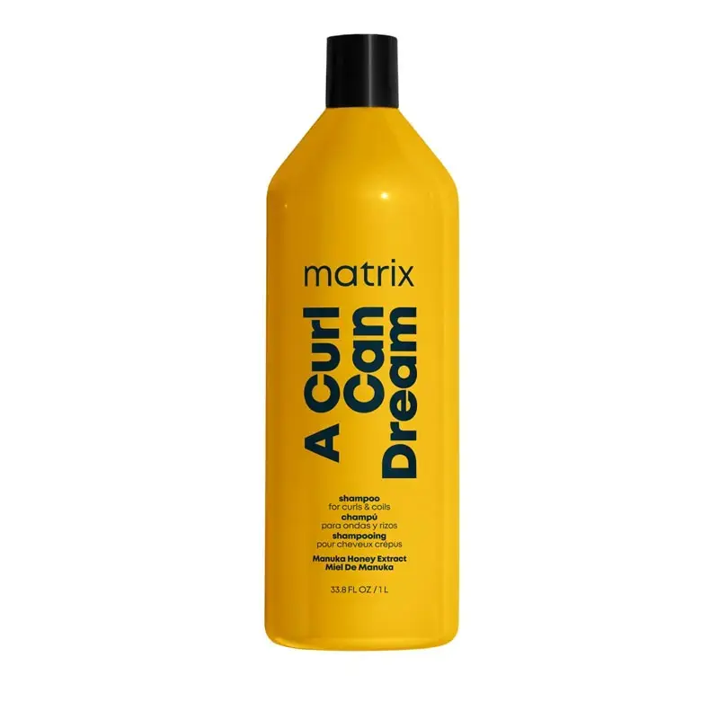 Matrix a Curl Can Dream Cleansing Shampoo with Manuka Honey Extract for Curly and Coily Hair 1L in Clear