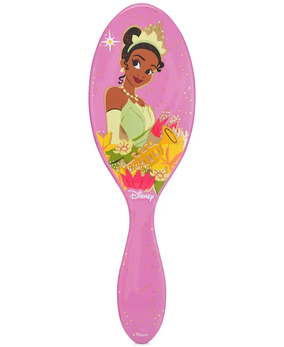 Experience the effortless enchantment of the Wet Brush Disney Princess Original Detangler Brush. With its exclusive Intelliflex bristles, this brush effortlessly glides through tangles, minimizing damage by up to 45% and reducing the effort required by 55%. Suitable for all hair types, it gently protects against split ends and breakage, leaving your hair healthier and happier. Whether on wet or dry strands, this brush works wonders, ensuring a pain-free and seamless detangling experience. Say go