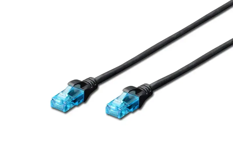 Patch cord U|UTP kat.5e PVC 0,5m black