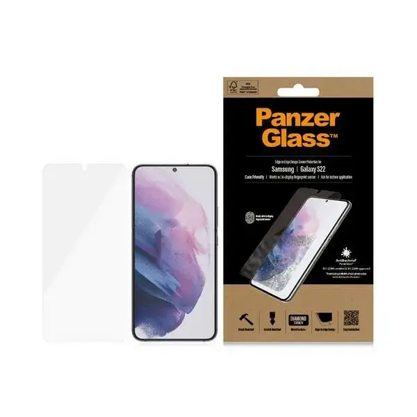 PanzerGlass Ultra-Wide Fit Fingerprint aizsargstikls telefonam Samsung Galaxy S22 5G