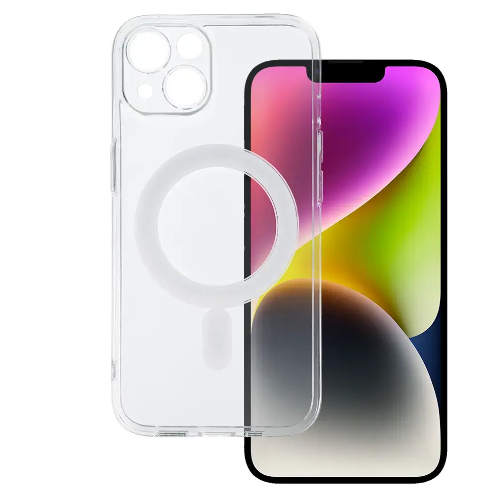 TEL PROTECT MagSilicone maciņš ar MagSafe atbalstu telefonam iPhone 14 caurspīdīgs