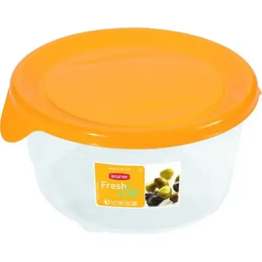 Контейнер для продуктов круглый 0,5л Fresh&Go желтый