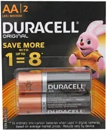 Baterijas Duracell AA Alkaline 2pack