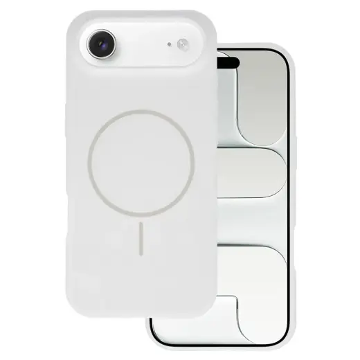 Slim Silicone telefoni ümbris MagSafe toega iPhone 17 Air valge