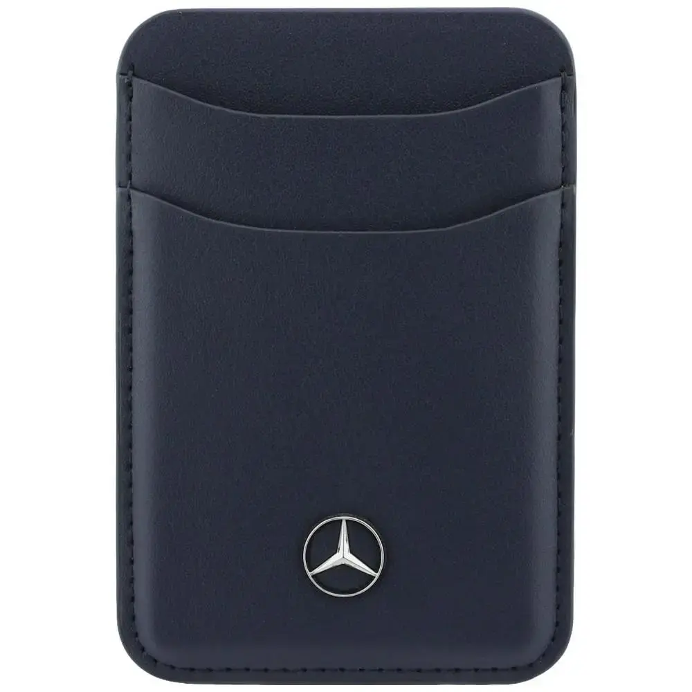 Magnetic Card Wallet Mercedes Leather navy