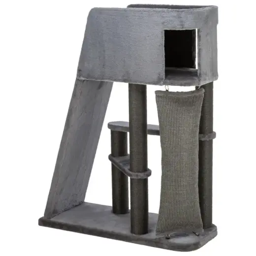 Mājiņa kaķiem – Trixie Cat Tree Active, grey with climbing ramp, 122 cm