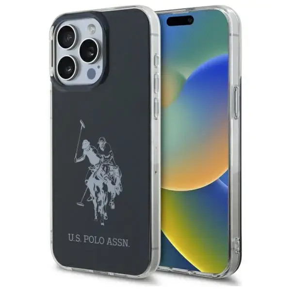 US Polo USHCP15XTPUHRBK iPhone 15 Pro     Max 6,7" czarny|black Shiny Big Logo