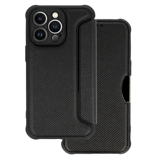 Razor Carbon Book Case for Xiaomi Redmi 14C black