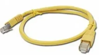 Yellow Patch cord cat. 5E molded strain relief 50u" plugs, 3 m