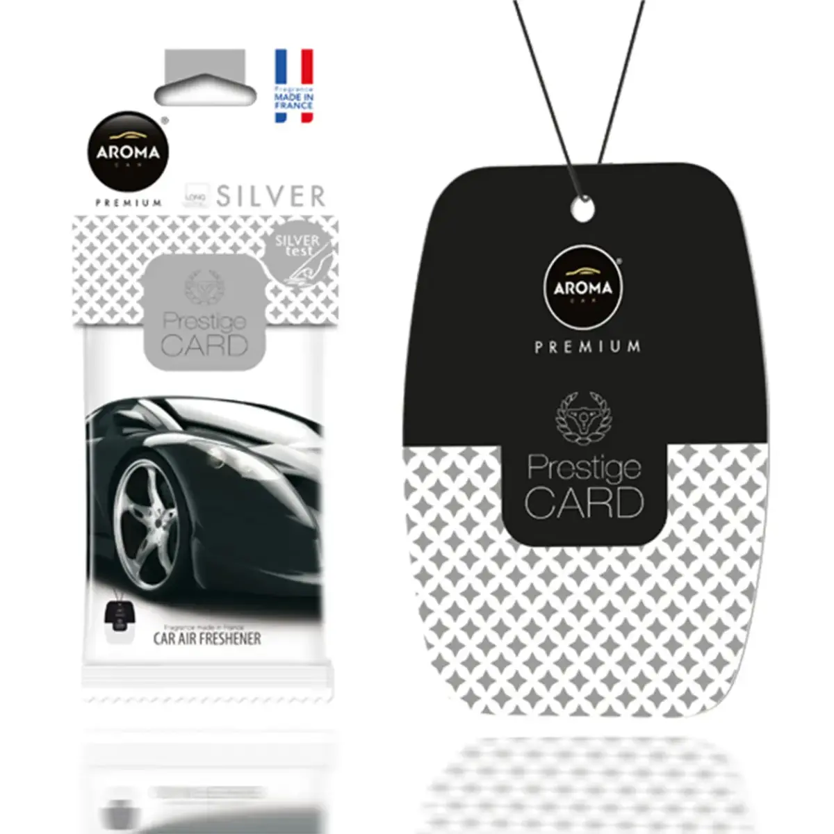 Car air freshener AROMA PRESTIGE CARD SILVER
