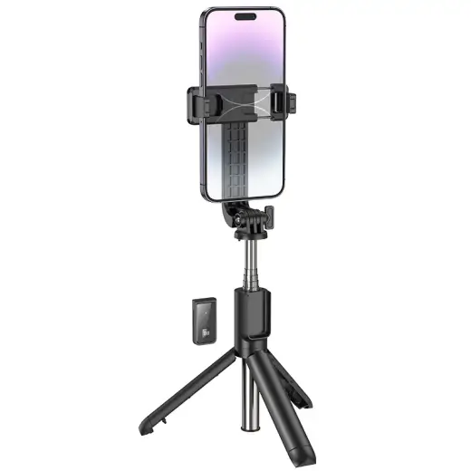 Borofone Selfie Stick BY11 Happy bluetooth with tripod and remote control black