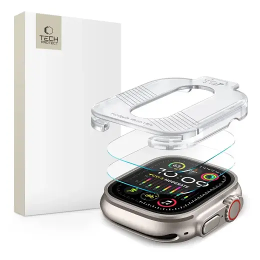 Tech-Protect Supreme Tempered Glass SET 2-PACK for Apple Watch Ultra 1|2 (49MM) - Clear