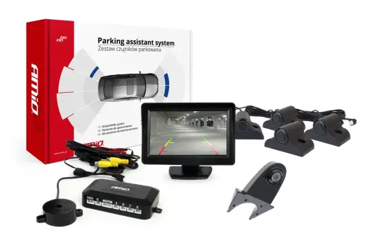 Parking assistant system TFT01 4,3" with HD-502-IR 4 sensors black Truck