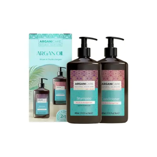 Set Arganicare: Argan Oil & Shea Butter, Hair Shampoo, Repairing & Moisturising, 400 ml + Argan Oil & Shea Butter, Hair Conditioner, Repairing & Moisturising, 400 ml