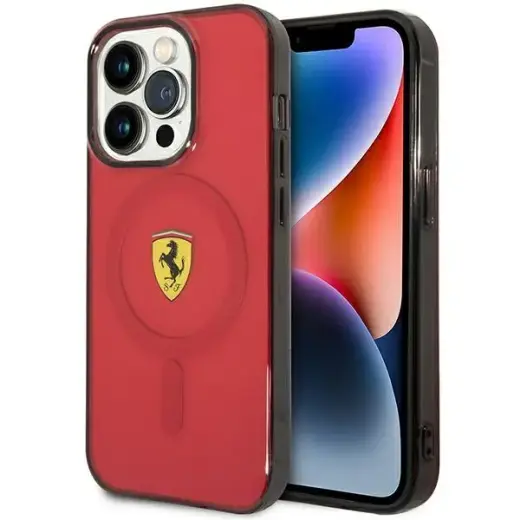 Ferrari FEHMP14XURKR iPhone 14 Pro Max 6.7" czerwony|red hardcase Translucent Magsafe
