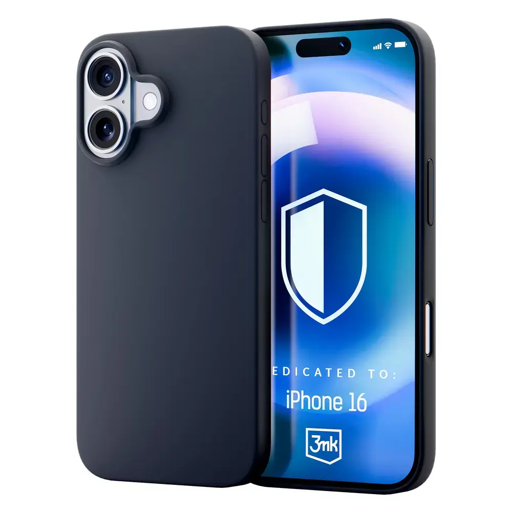 3mk Hardy Silicone MagCase Apple iPhone 16 Case - Navy Blue