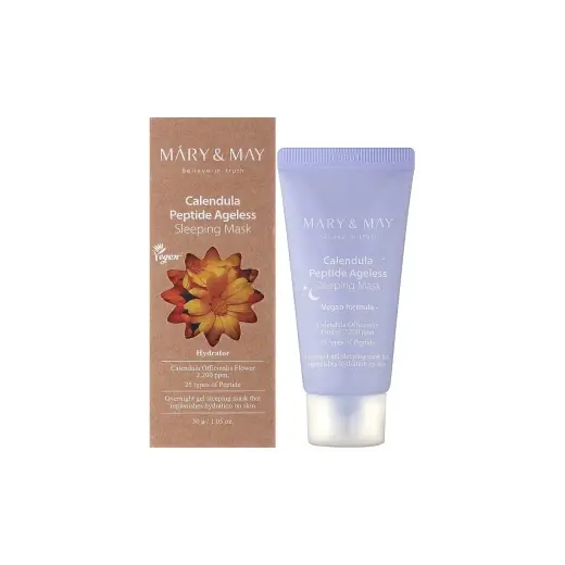 Mary and May, Calendula Peptide Ageless, Hydrating & Calming, Night Sleeping Mask, 30 g