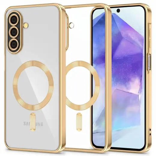 Tech-Protect MagFlex maciņš ar MagSafe atbalstu telefonam Samsung Galaxy A27 5G (A276) zelta krāsā