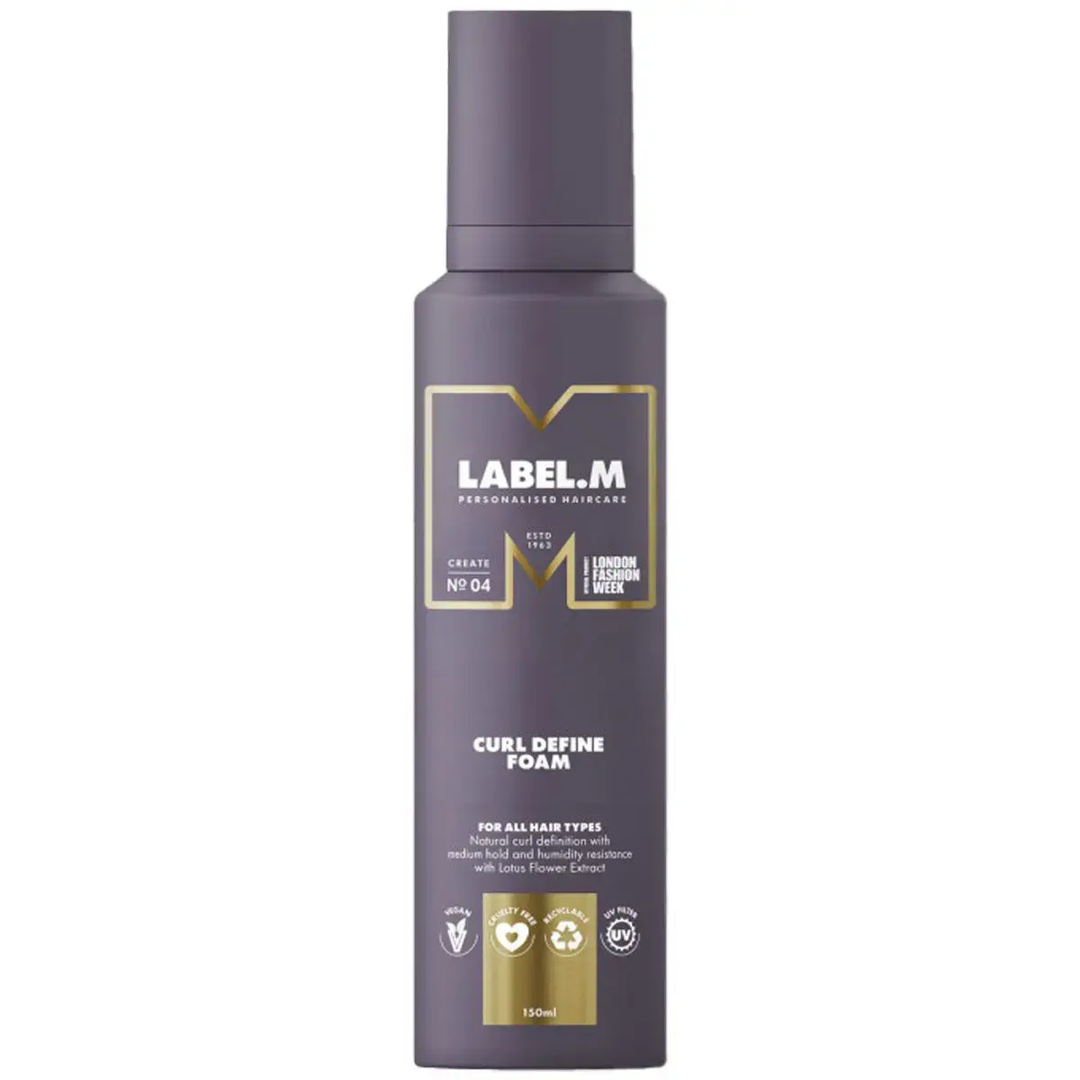 Label.M, Curl Define, Hair Styling Foam, Curl Definition, Medium Hold, 150 ml