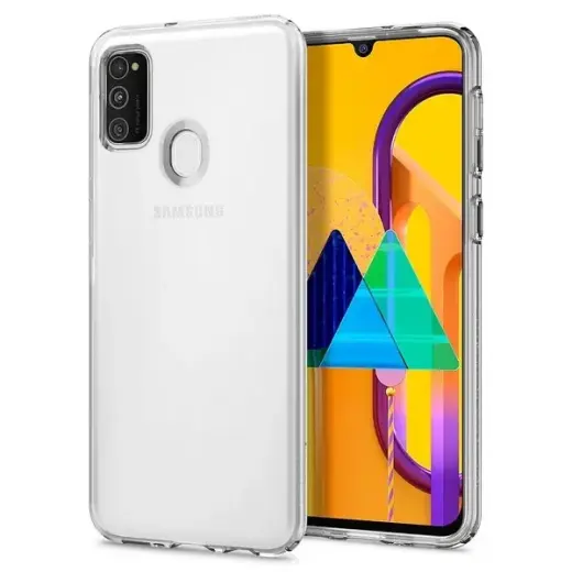 Spigen Liquid Crystal vāciņš Samsung Galaxy M21 telefonam, caurspīdīgā krāsā