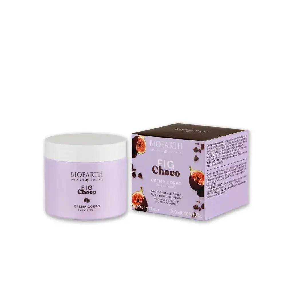 Bioearth, Fig Choco, Hydrating & Softening, Body Cream, Daily, 300 ml