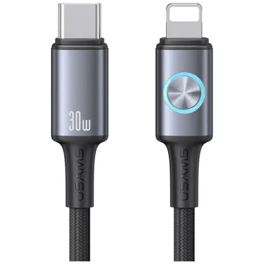 USAMS Huan Series SJ753 провод для передачи данных и зарядки | USB-C на USB-C | 30W | 1.2м | серый