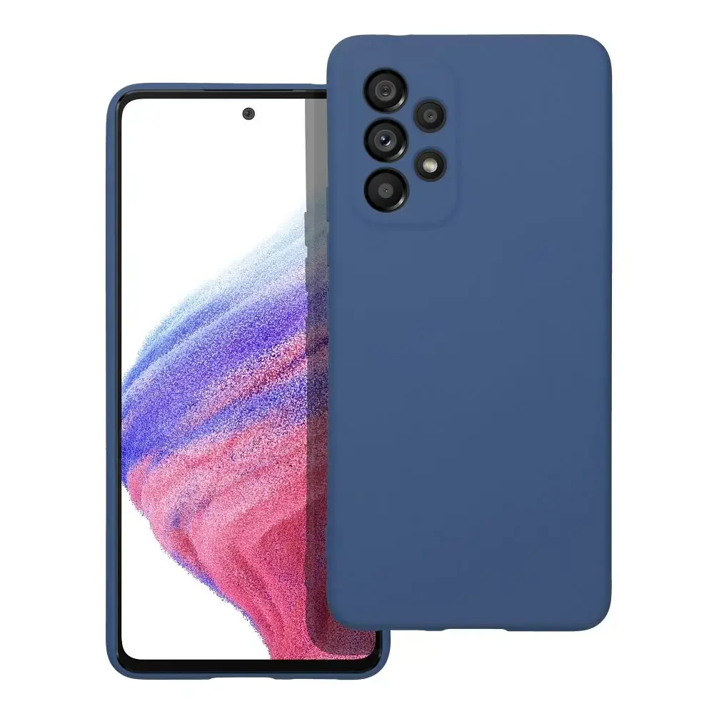 Silicone telefono dėklas Samsung Galaxy A53 5G (A536) mėlynas
