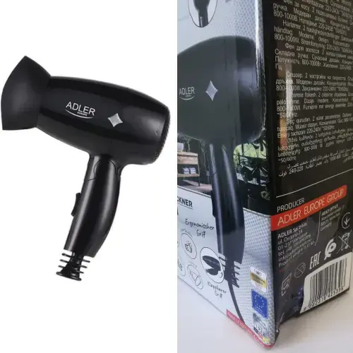 Adler AD 2251 Hair Dryer with folding handle 1400W (Damaged packaging)