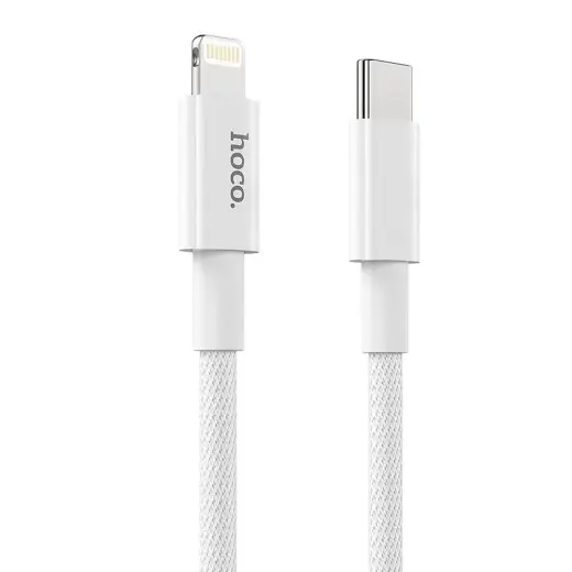 Hoco X56 duomenų perdavimo ir įkrovimo laidas | USB-C į Lightning | PD | 20W | 1m | baltas