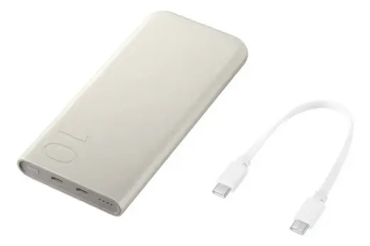 EB-P3400XUE Samsung FastCharge Ārējais akumulators 2x Tips C 25W 10000mAh Beige (Bojāta iepakojuma)