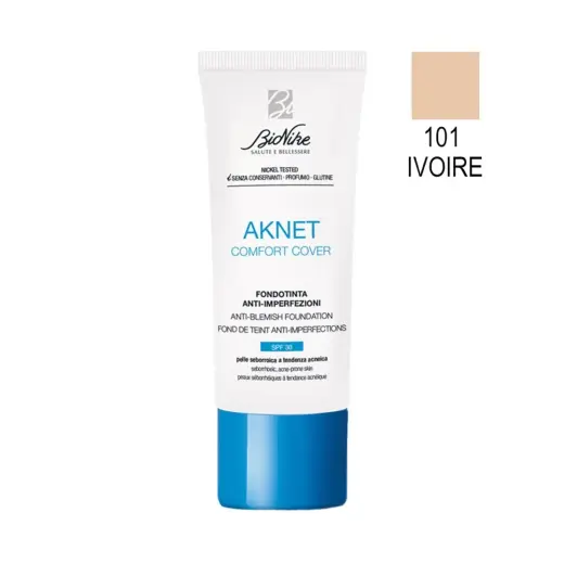 BioNike, Comfort Cover, Matte & Covering, Liquid Foundation, 101, Ivoire, SPF 30, 30 ml