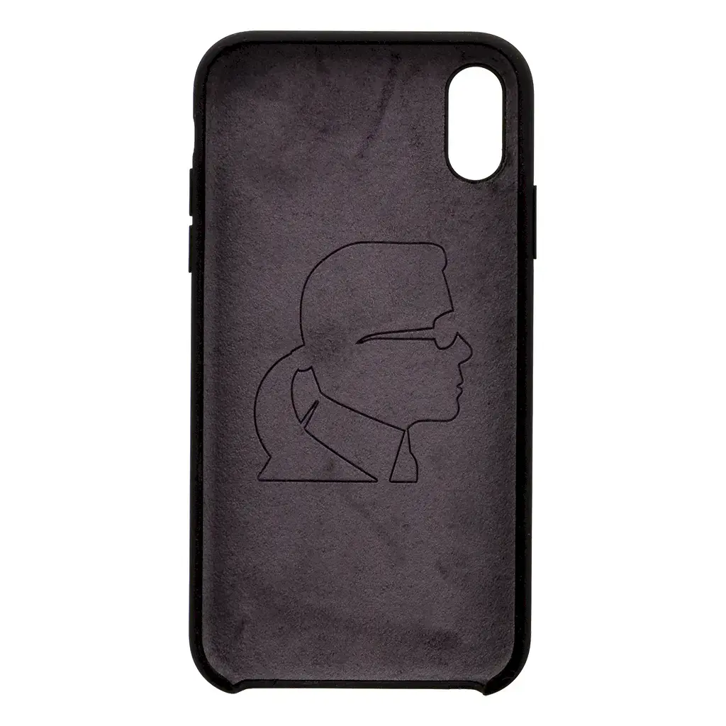 KLHCI61SLFKBK Karl Lagerfeld Full Body Iconic Silicone Case for iPhone XR Black