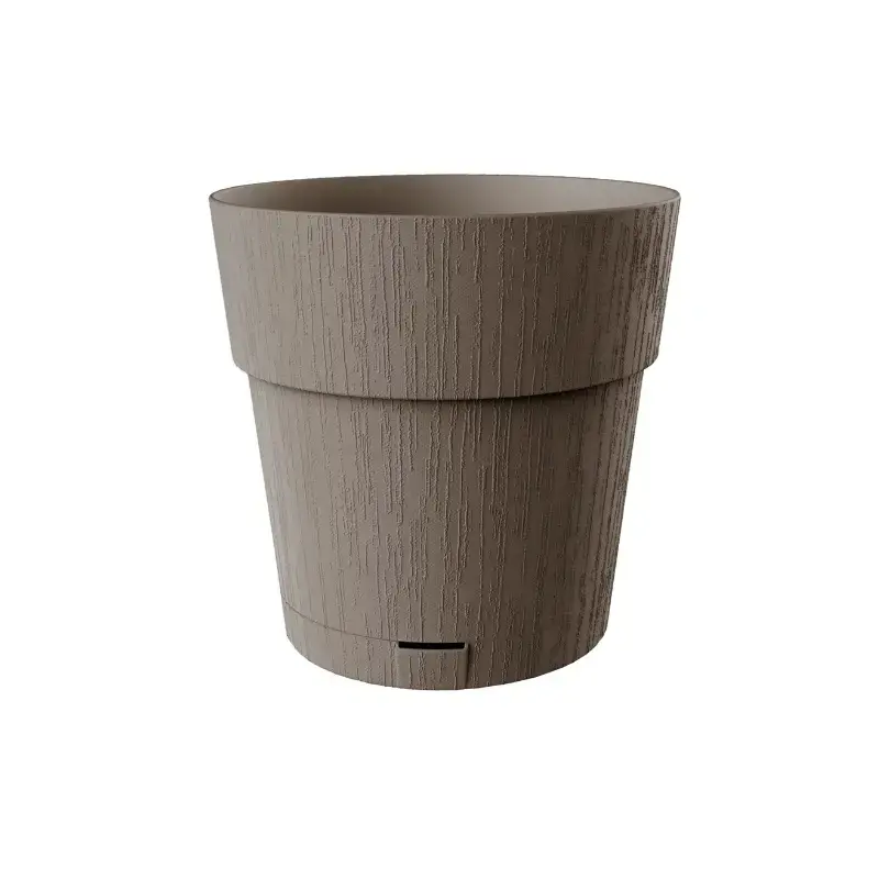 Puķu pods ar paliktni Ethica Ø30x29cm brūns