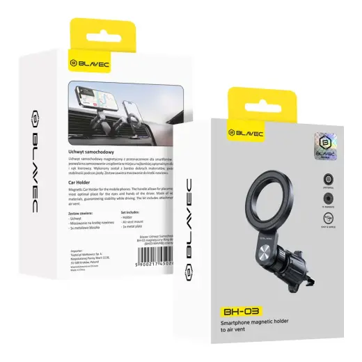 Blavec Car holder BH-03 magnetic Ring to air vent (BH03-MAVRB) black