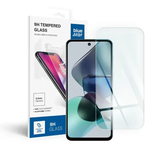 Tempered glass to Motorola G23 Blue Star