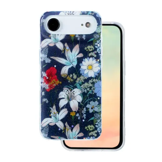 Glow Glam phone case for iPhone 17 Air blue