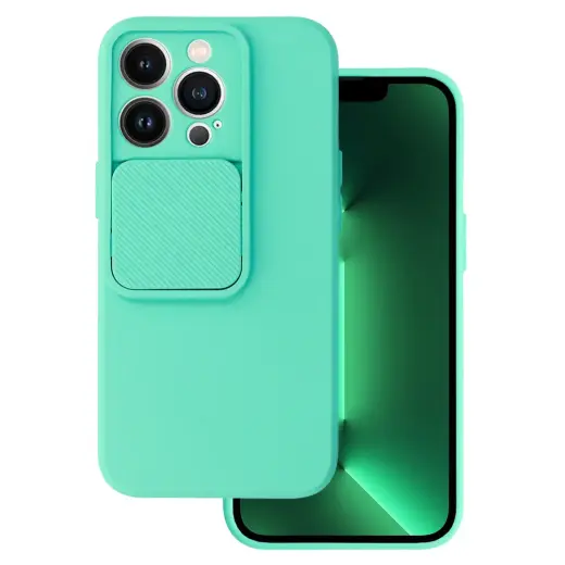 Camshield Soft maciņš telefonam iPhone 13 Pro zaļš (ar kameras aizsargu)