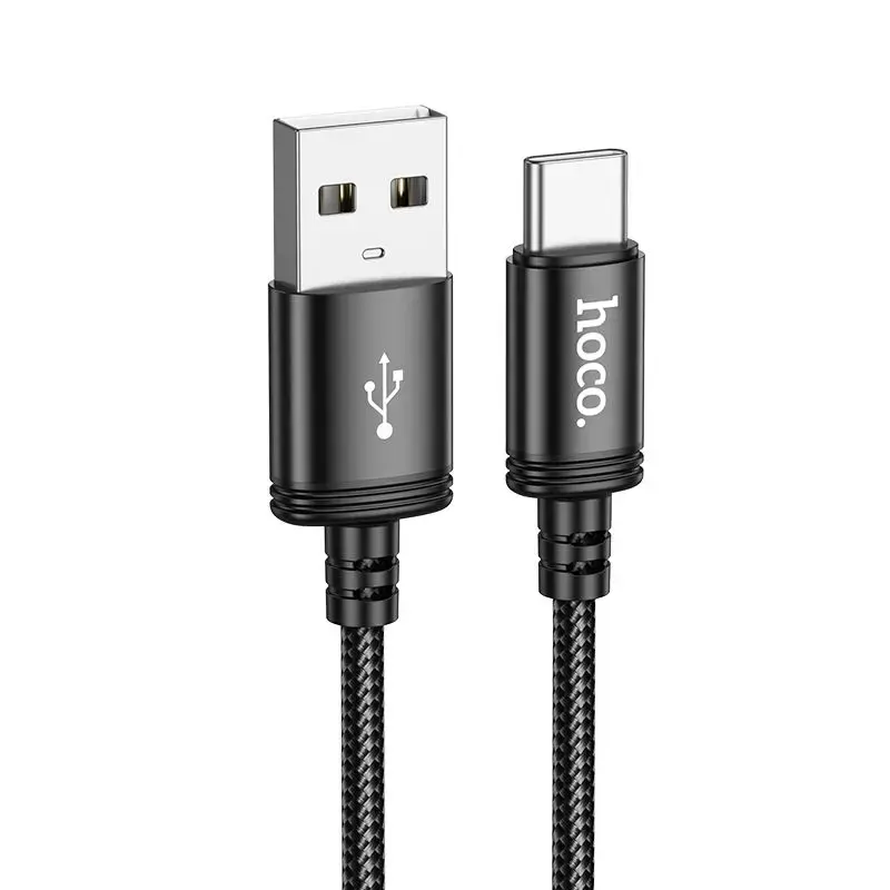 HOCO X89 datu pārraides un uzlādes vads | USB-A uz USB-C | 15W | 2m | melns